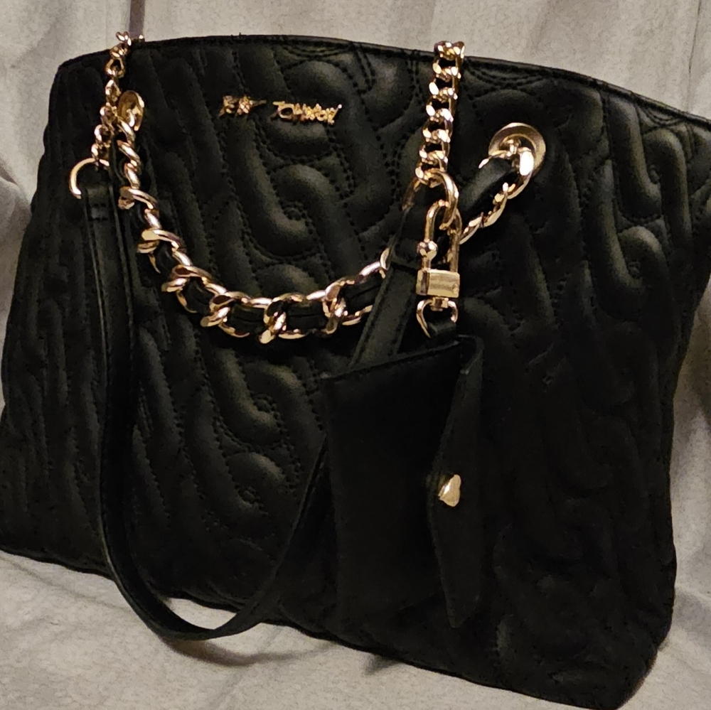 Betsy Johnson Xoviki Bag Tote/Bag With Gold Chain & Hardware